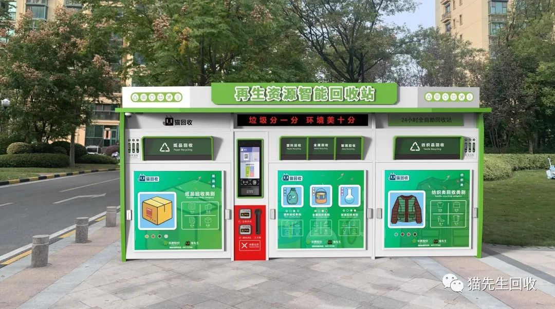 貓先生智能再生資源回收站，環(huán)保驛站，垃圾分類設(shè)備廠家