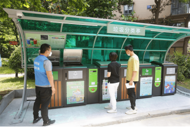 華展貓先生，湖北武漢智能垃圾分類項目，智能垃圾房廠家，垃圾分類亭